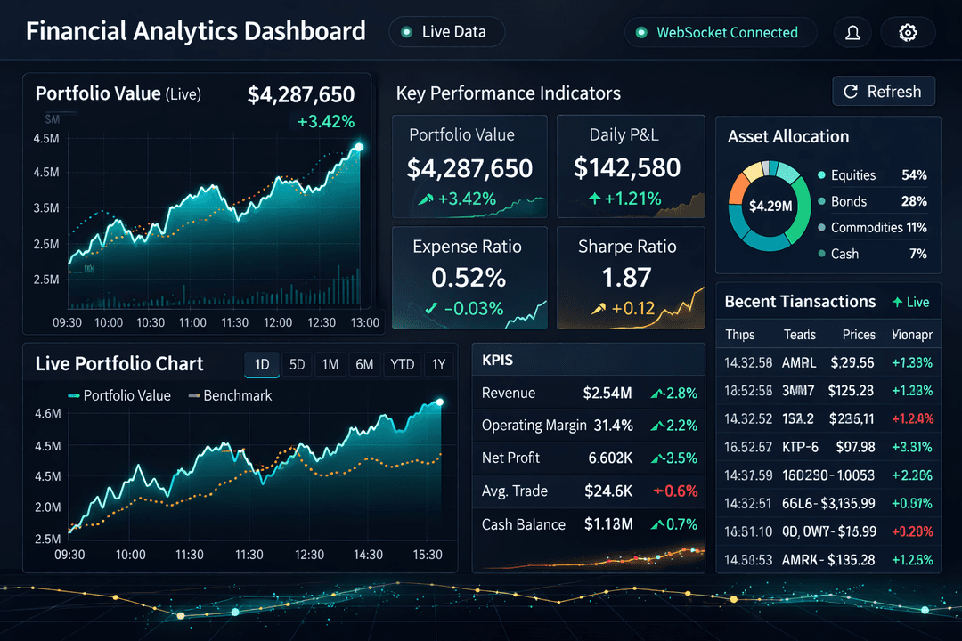 Financial Services Firm Gets Real-Time Analytics Dashboard case study image