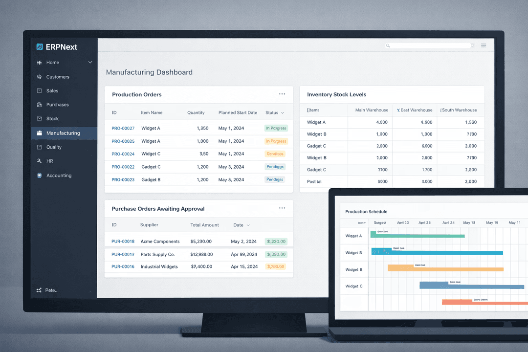 Manufacturing Company Unifies Operations with ERPNext case study image