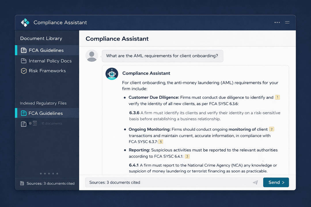 Wealth Management Firm Builds Internal Compliance Assistant with LangChain.js case study image