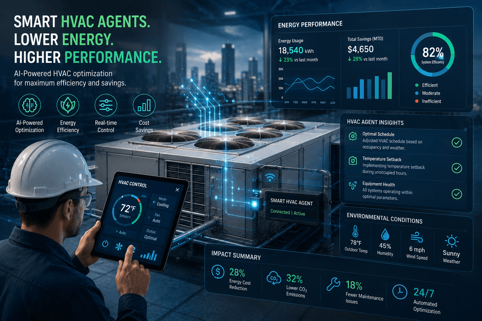 Optimizing Energy Consumption with Smart HVAC Agents